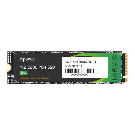 APACER AP1TBAS2280P4-1 | PCIE 3X4 | 1TB | M.2 NVME |  14 MONTHS WARRANTY SOLID STATE DRIVE