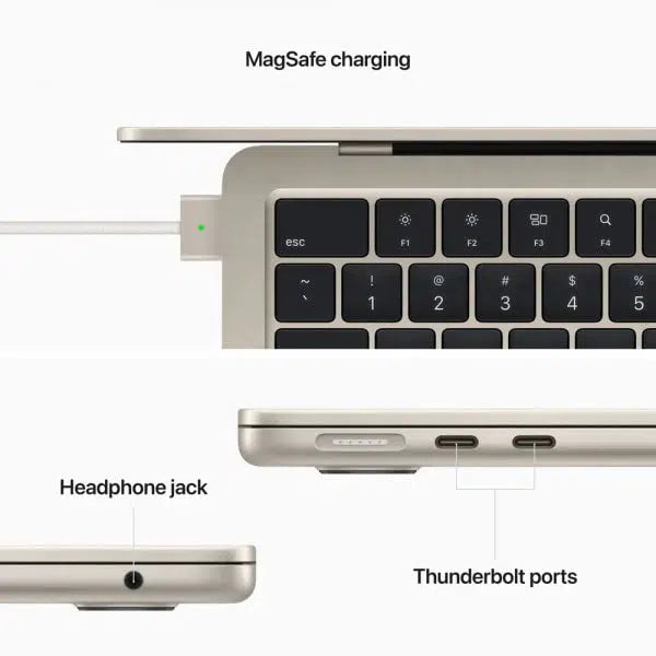 APPLE MLY13PP/A MACBOOK AIR 13 (2022) M2 | 8GB RAM | 256GB SSD | STARLIGHT LAPTOP-LAPTOP-Makotek Computers