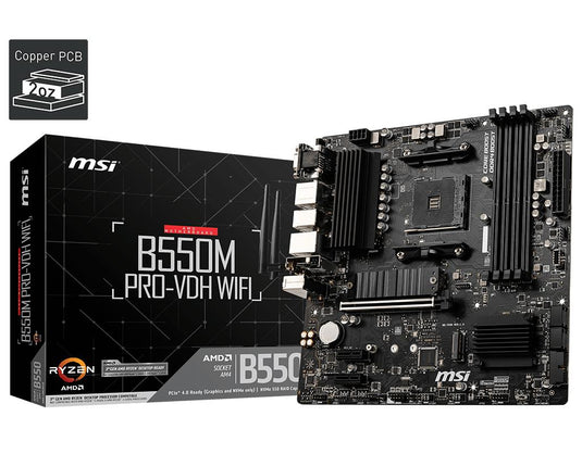 MSI MAG B550M PRO VDH WIFI SOCKET AM4 DDR4 MOTHERBOARD-MOTHERBOARDS-Makotek Computers