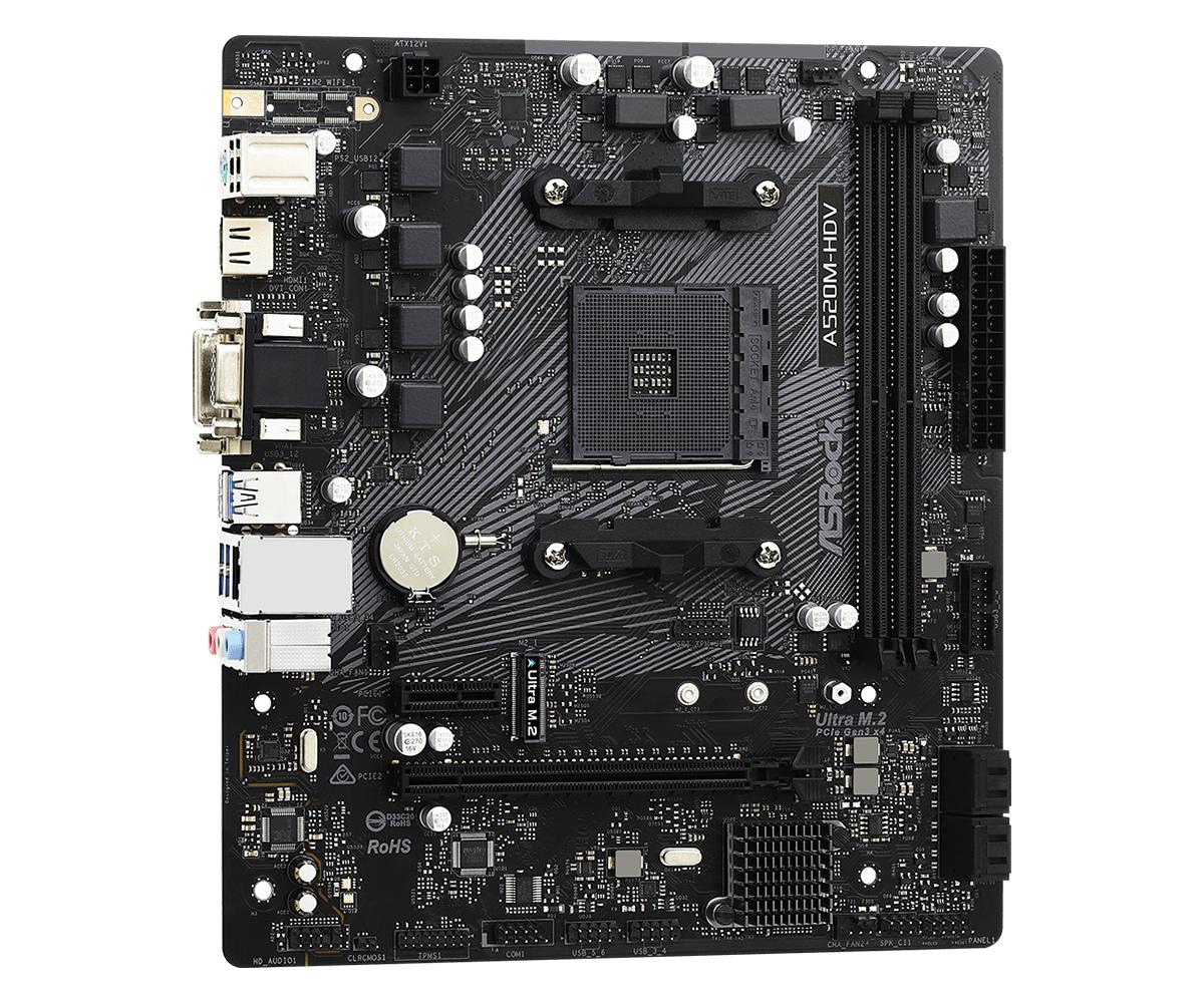 ASROCK A520M-HDV MOTHERBOARD-MOTHERBOARDS-Makotek Computers