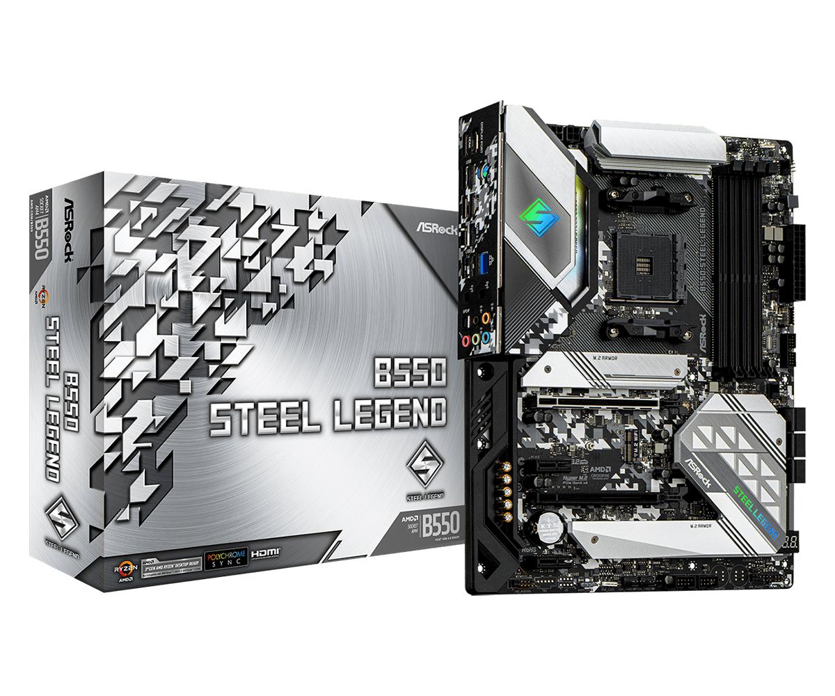 ASROCK B550 STEEL LEGEND MOTHERBOARD-MOTHERBOARDS-Makotek Computers