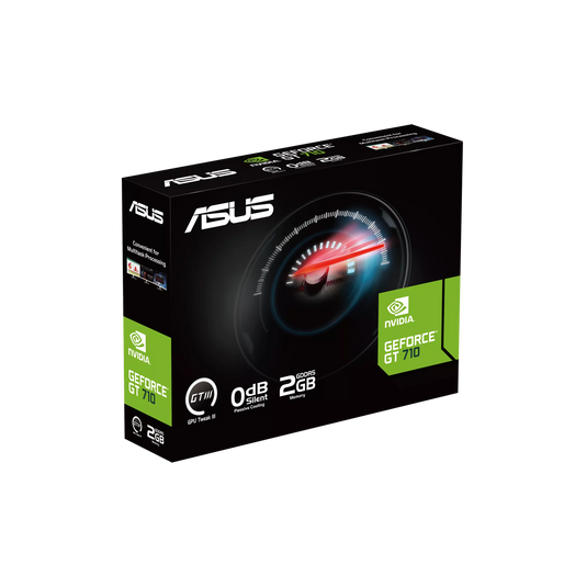 ASUS GT710-SL-2GD5-BRK-EVO GEFORCE GT 710 2GB GDDR5 EVO | 192 CUDA CORES | 5012 MHZ | 64 BIT | PCIE 2.0 | 12 MONTHS WARRANTY GRAPHICS CARD