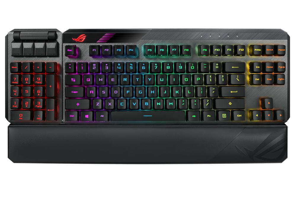 ASUSTek ゲーミングキーボード ROG Claymore II 【美品】 ASUS ROG CLAYMORE II RX BLUE MECHANICAL KEYBOARD | 6 MONTHS