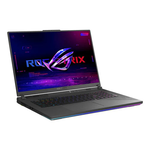 ASUS ROG STRIX G18 G814JIR-N6083WS | INTEL CORE I9 14900HX | 16GB 5600MHZ DDR5 MEMORY (UPTO 32GB) | RTX 4070 8GB GDDR6 GRAPHICS CARD | 1TB GEN4 NVME SSD | 18" WQXGA 16:10 IPS LEVEL DISPLAY | MS OFFICE 2021 H&S | WINDOWS 11 OS | 12 MONTHS WARRANTY LAPTOP