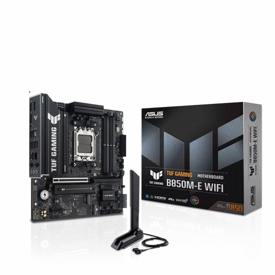 ASUS TUF GAMING B850M-E WIFI | AM5 | M-ATX | 4 DIMM | DDR5 | AURA SYNC | PCIE 5.0 | 12 MONTHS WARRANTY MOTHERBOARD