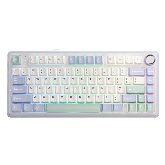 AULA F75 | CEDAR GREEN | 80 KEYS | 75% COMPACT LAYOUT | PER-KEY RGB BACKLIGHT | VOLUME KNOB | TRI-MODE 2.4GHZ WIRELESS + BLUETOOTH + WIRED | REAPER MECHANICAL SWITCH | 6 MONTHS WARRANTY KEYBOARD