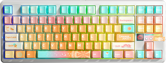 AULA F87 PRO V2 | ORANGE | 87 KEYS | 80% LAYOUT DESIGN | VISUAL IMPACT LED MATRIX DISPLAY | FULLY HOT-SWAPPABLE KEYS | TRI-MODE: 2.4GHZ WIRELESS / BLUETOOTH / WIRED | RGB BACKLIGHT | CREAMY TYPE SOUND |METEOR ICE CREAM SWITCH | 6 MONTHS WARRANTY KEYBOARD