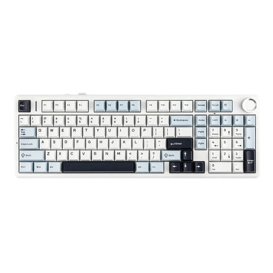 AULA F99 PRO | LIGHT BLUE, WHITE, BLACK PURPLE | NIMBUS SWITCH | MECHANICAL KEYBOARD | 99-KEY COMPACT LAYOUT WITH NUMPAD | TRI-MODE: 2.4GHZ WIRELESS / BLUETOOTH / WIRED | PBT DOUBLE-SHOT KEYCAPS | 6 MONTHS WARRANTY KEYBOARD