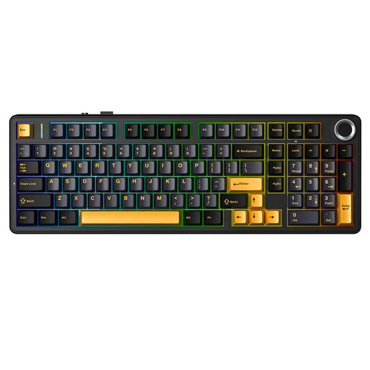 AULA F99 PRO | THUNDER BLACK | STAR VECTOR SWITCH | MECHANICAL KEYBOARD | 99-KEY COMPACT LAYOUT WITH NUMPAD | TRI-MODE: 2.4GHZ WIRELESS / BLUETOOTH / WIRED | HOT-SWAPPABLE MECHANICAL SWITCHES | PBT DOUBLE-SHOT KEYCAPS | 6 MONTHS WARRANTY KEYBOARD