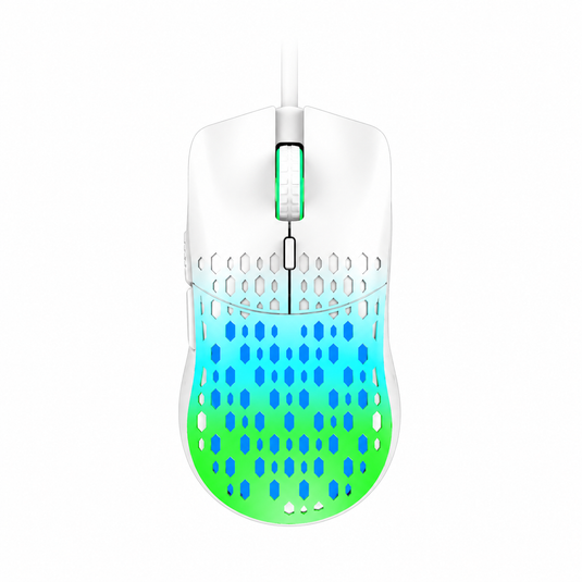AULA S11 PRO | BLUE GREEN | WIRED GAMING MOUSE | 6 KEYS | 3600 DPI | RAINBOW BACKLIGHT | 1.5M CABLE | 81G LIGHTWEIGHT | 6 MONTHS WARRANTY MOUSE