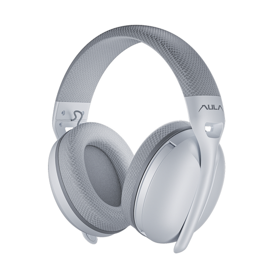 AULA S6 | WHITE | TRI-MODE: 2.4GHZ WIRELESS / BLUETOOTH / WIRED | SOFT EAR CUSHIONS | ADJUSTABLE HEADBAND| OMNIDIRECTIONAL MICROPHONE | 6 MONTHS WARRANTY HEADSET