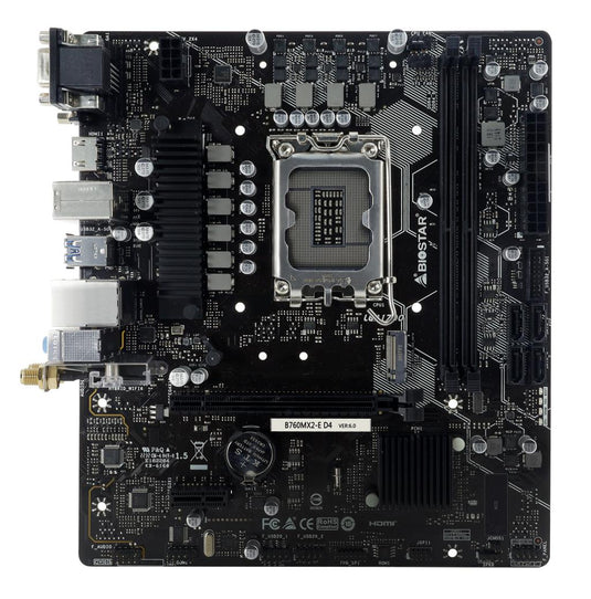 BIOSTAR B760MX2-E D4 MICRO ATX GAMING MOTHERBOARD-MOTHERBOARD-Makotek Computers