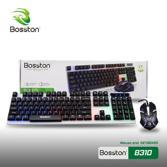 BOSSTON 8310 BLACK KEYBOARD MOUSE COMBO-KEYBOARD-Makotek Computers