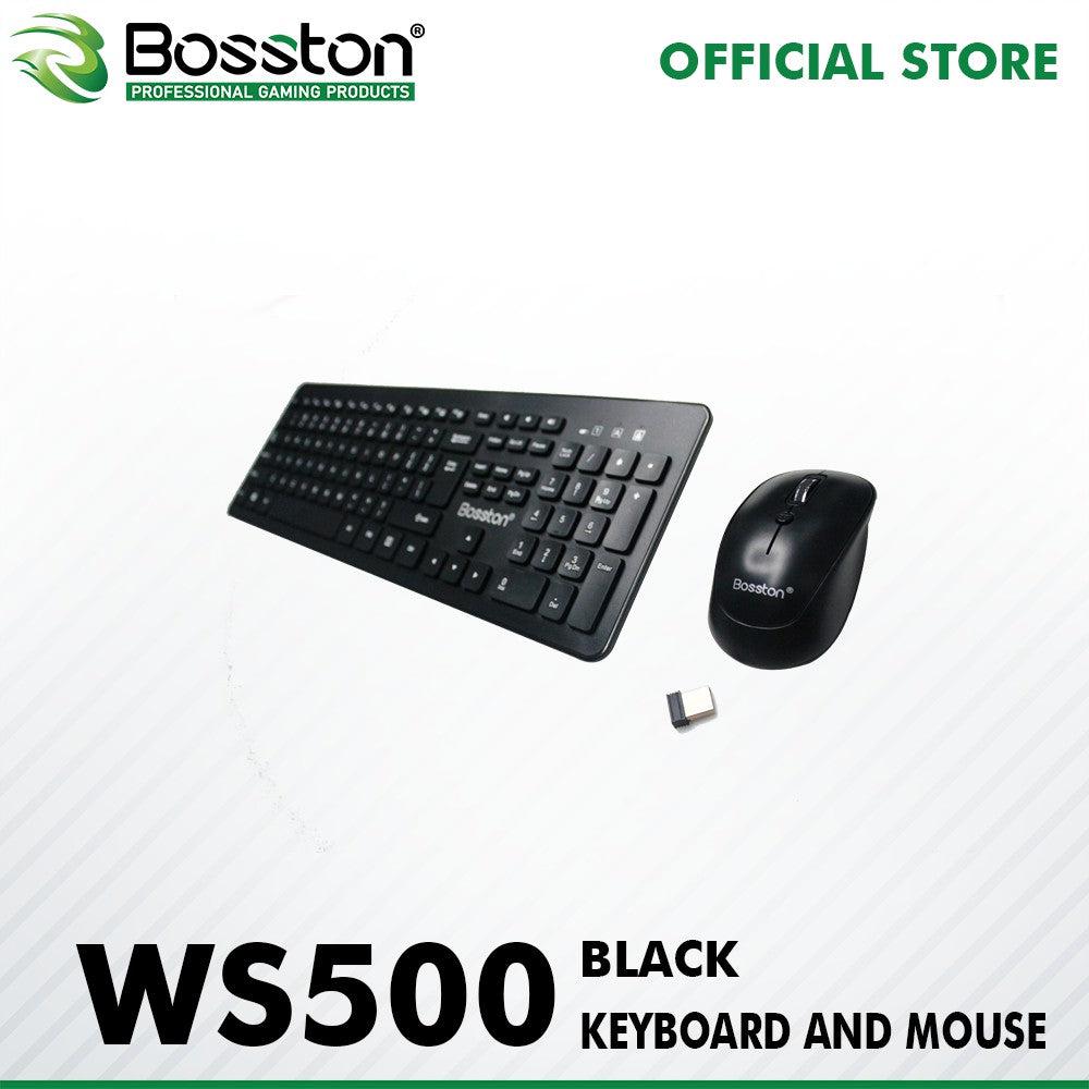 BOSSTON WS500 BLACK WIRELESS KEYBOARD & MOUSE COMBO-KEYBOARD-Makotek Computers
