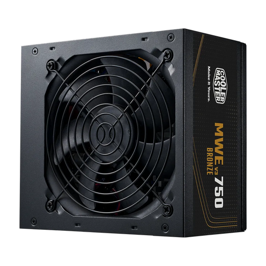 COOLER MASTER  MPE‑7501‑ACABW‑3BUS  MWE BRONZE V3 750W | 80+ BRONZE | ATX 3.1 | NON MODULAR | EMBOSSED CABLE | 12 MONTHS WARRANTY POWER SUPPLY UNIT