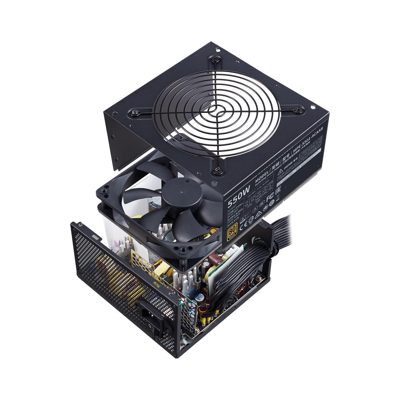 COOLER MASTER MWE 550W 80 PLUS BRONZE CERTIFIED V2 POWER SUPPLY-POWER SUPPLY-Makotek Computers