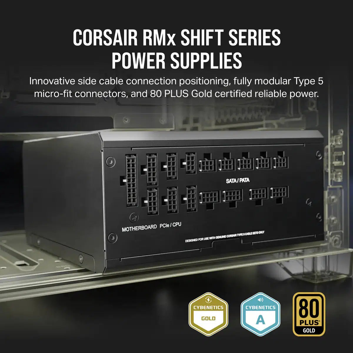 CORSAIR RM1200x SHIFT 80 PLUS GOLD FULLY MODULAR ATX POWER SUPPLY-POWER SUPPLY-Makotek Computers