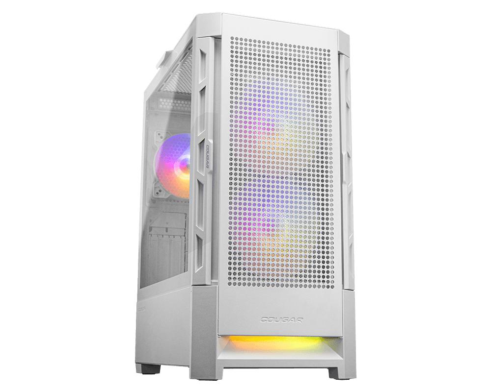 COUGAR DUOFACE RGB MESH TG MID-TOWER WHITE GAMING CASE-PC CASE-Makotek Computers