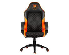 Load image into Gallery viewer, COUGAR FUSION | STEEL BASE | PVC LEATHER | BLACK/ORANGE GAMING CHAIR-CHAIR-Makotek Computers
