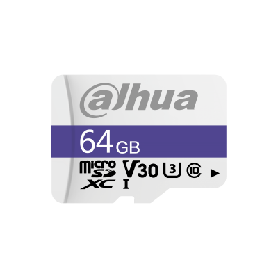 DAHUA DHI-TF-C100-64GB | READ SPEED UP TO 95MB/S | 64GB | WRITE SPEED UP TO 30 MB/S | SPEED RATING: C10/U3/V30 | MICROSD | MEMORY CARD | 12 MONTHS WARRANTY STORAGE