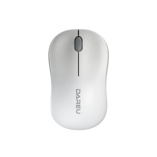 DAREU LM106G | 2.45G WIRELESS MOUSE | WHITE | DPI 1200 | IPS 30 | 3 BUTTONS | WORKING POWER 6MA (MAX) | 6 MONTHS WARRANTY MOUSE