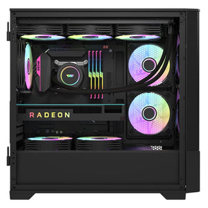 DARKFLASH DK415M M-ATX BLACK WITH 2X140MM ARGB FAN PC CASE-CASE-Makotek Computers
