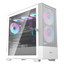 Load image into Gallery viewer, DARKFLASH DK415M M-ATX WHITE WITH 2X140MM ARGB FAN PC CASE-CASE-Makotek Computers
