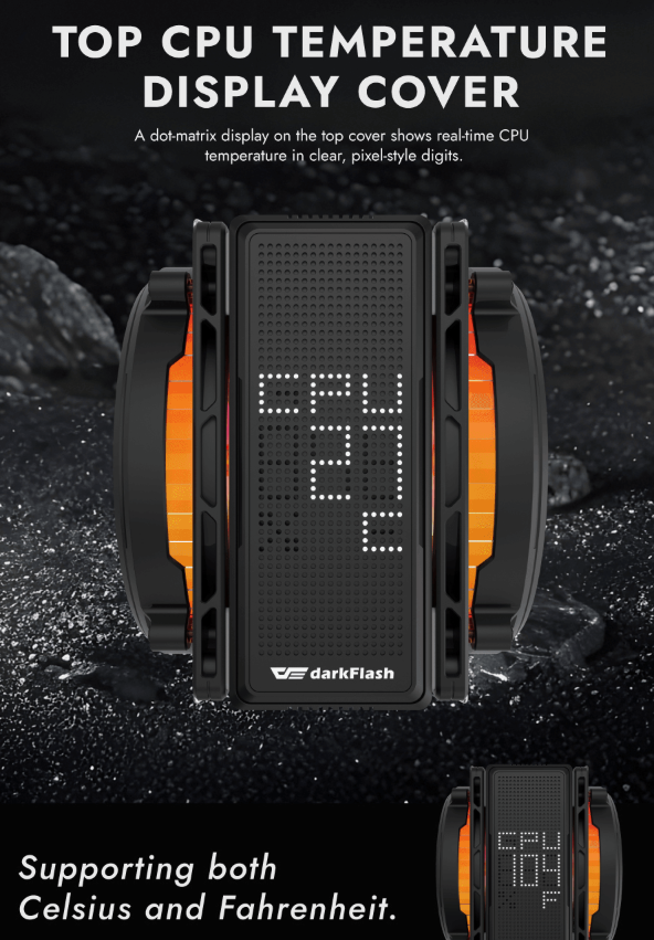 DARKFLASH E400 PLUS | BLACK | DUAL FAN VERSION | FASCINATING ARGB