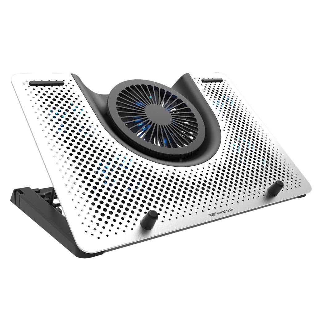 DARKFLASH G100 | UNIQUE DESIGN ALUMINUM | SUPERB COOLING 1 x 160MM + 4 x 60MM FANS | 4 LEVELS OF TILT | WITH PHONE HOLDER | SUPPORT 17‚Ä≥+ LAPTOP COOLER-LAPTOP COOLER-Makotek Computers