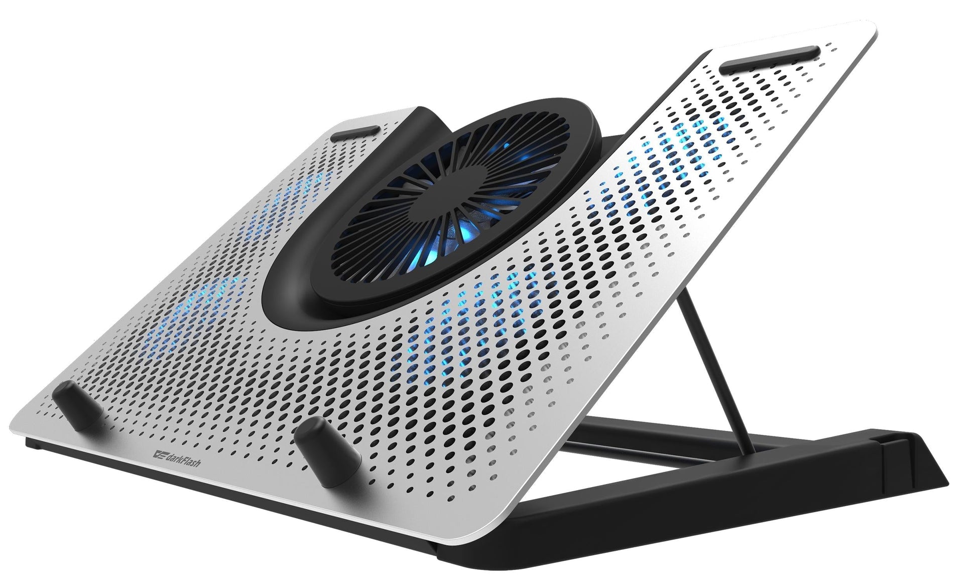 DARKFLASH G100 | UNIQUE DESIGN ALUMINUM | SUPERB COOLING 1 x 160MM + 4 x 60MM FANS | 4 LEVELS OF TILT | WITH PHONE HOLDER | SUPPORT 17‚Ä≥+ LAPTOP COOLER-LAPTOP COOLER-Makotek Computers