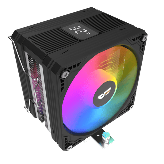 DARKFLASH M400 PLUS | BLACK | DIGITAL DISPLAY TOWER | 4 HEAT PIPES | LGA 115x | 1200 | 1700| 18xx | AMD5 AND AM4 | 6 MONTHS WARRANTY LIQUID COOLER