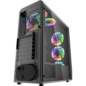 DARKFLASH WATER SQUARE 5 BLACK ATX PC CASE-CASE-Makotek Computers