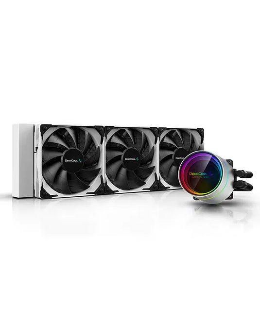 DEEPCOOL CASTLE 360EX A-RGB WHITE 360MM CPU AIO LIQUID COOLER-LIQUID COOLER-Makotek Computers