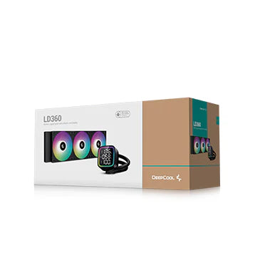 DEEPCOOL R-LD360-BKMSN-G-1 | DIGITAL SCREEN | AIO LIQUID COOLER | 360MM | LGA 1700 | AM4/AM5 | BLACK | ARGB | CPU COOLER