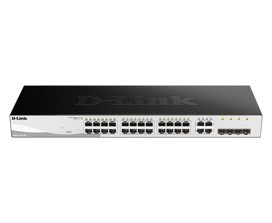 D-LINK DGS-1210-28 28-PORT GIGABIT SMART MANAGED, 24x 10/100/1000BASE-T PORTS, 4x GIGABIT RJ45/SFP COMBO PORTS| 12 MONTHS WARRANTY SWITCH