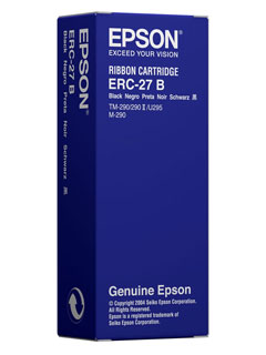 EPSON ERC27B FOR TM-U290/II, -U295, M-290 | BLACK RIBBON  CARTRIDGE TONER