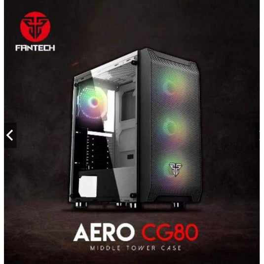 FANTECH CG80 AERO BLACK PC CASE-PC CASE-Makotek Computers