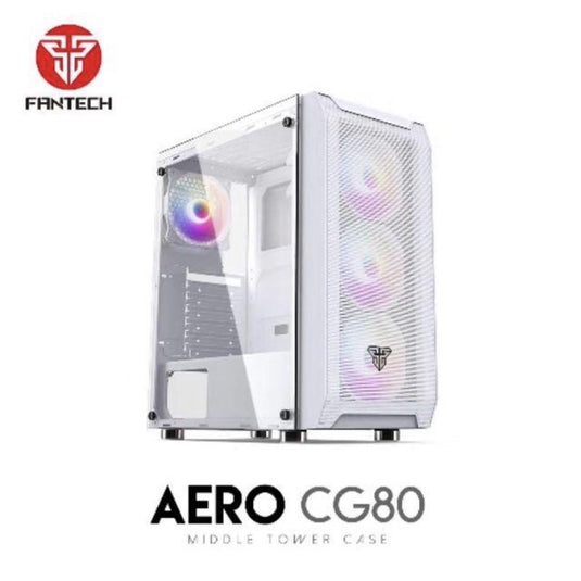 FANTECH CG80 AERO WHITE PC CASE-PC CASE-Makotek Computers