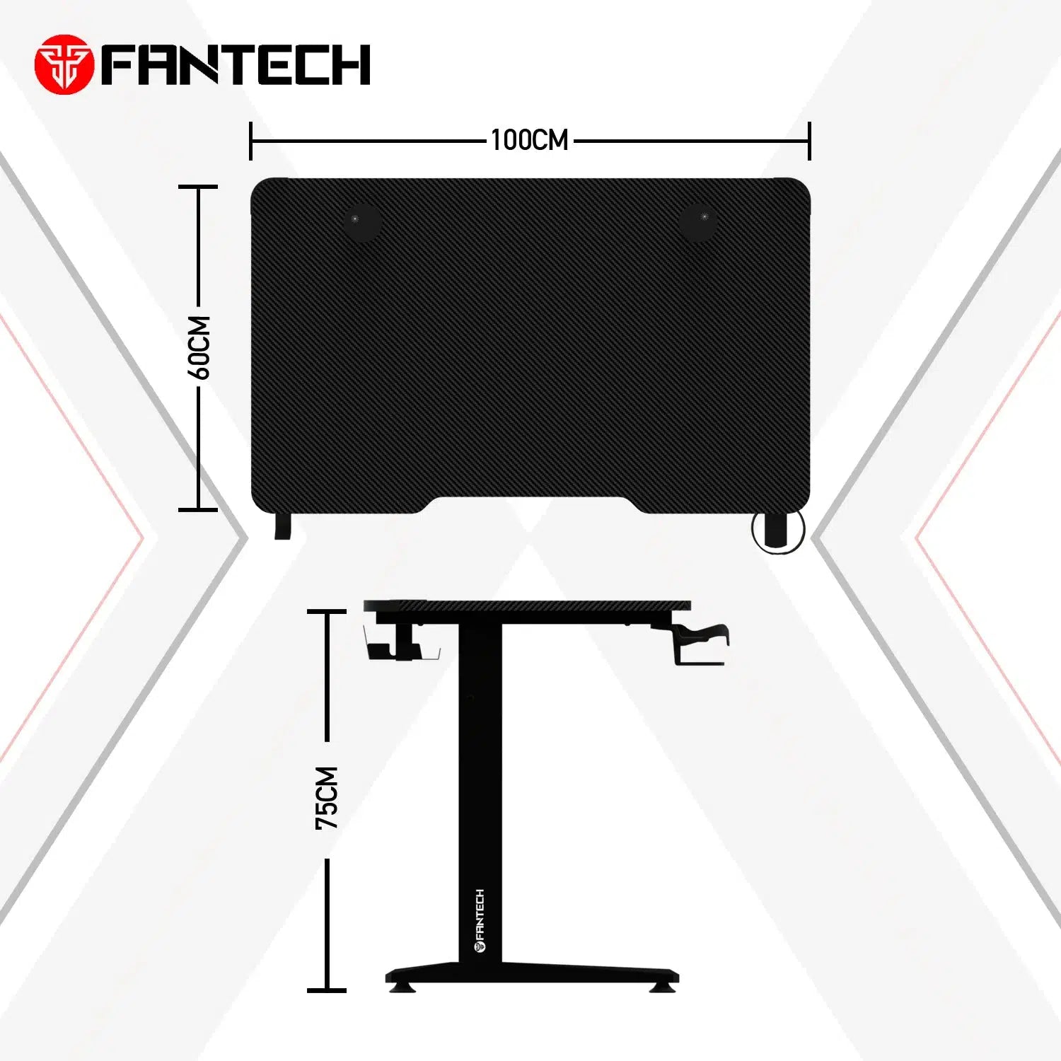 FANTECH GD210 TIGRIS BLACK GAMING DESK-GAMING DESK-Makotek Computers