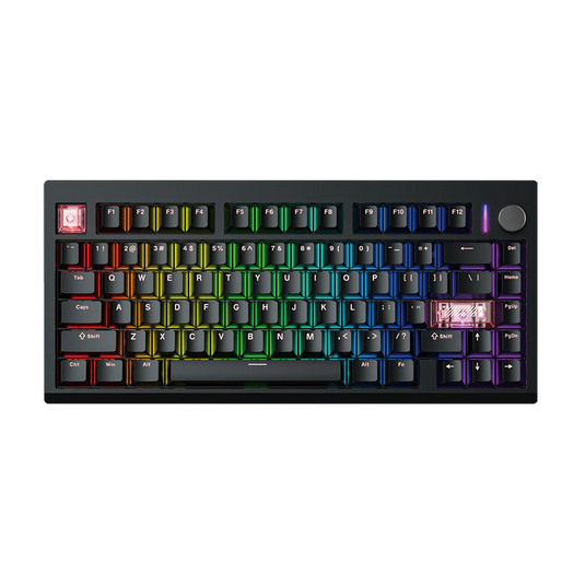 FANTECH MK921 MAXFIT8 |TRI-MODE | BLACK | WHITE SWITCH (SOFT LINEAR) | 80 KEYS FORM FACTOR | ARGB LIGHTING | BLUETOOTH / WIRED / WIRELESS | PBT DOUBLE SHOT | CHERRY PROFILE KEYCAPS | 6 MONTHS WARRANTY KEYBOARD