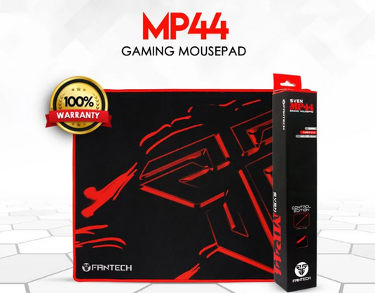 FANTECH MP44 SVEN BLACK AND RED | 440MM X 350MM X 4MM | ANTI-SLIP RUBBER BASE | CONTROL TYPE | BUILD FOR MAXIMUM PRECISION | 6 MONTHS WARRANTY MOUSEPAD
