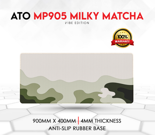 FANTECH MP905 MILKY MATCHA | 900X400X4MM | OPTIMIZED SPEED AND CONTROL | ANTI-SLIP | SPILL RESISTANT MATERIAL | 6 MONTHS WARRANTY EXTENDED MOUSEPAD