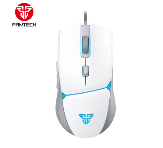 FANTECH VX7 CRYPTO V1 | WHITE | SHELL BLUE DOTS |  6 MONTHS WARRANTY MOUSE