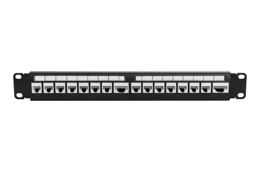 FHA001.002 CAT6 ACC 24 PORTS PATCH PANEL |1U 24 Ports CAT.6 MODULAR UNSHIELDED PATCH PANEL WITH MODULES| 6 MONTHS WARRANTY UTP