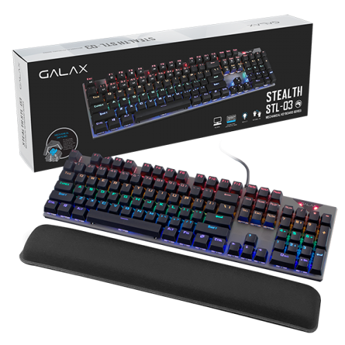 GALAX STL-03 | STEALTH STL - 03 | 104 US LAYOUT | BLUE SWITCH | MECHANICAL | GAMING KEYBOARD