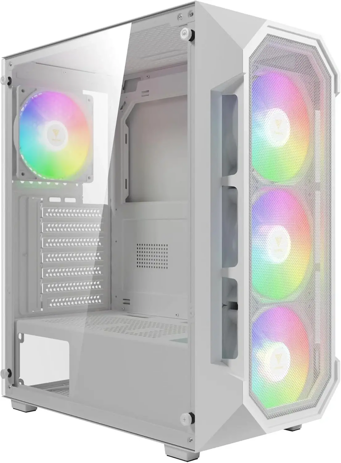 GAMDIAS AURA GC1 V1 | WHITE CASE | MESH FRONT | MAGNETIC DUST FILLER ...