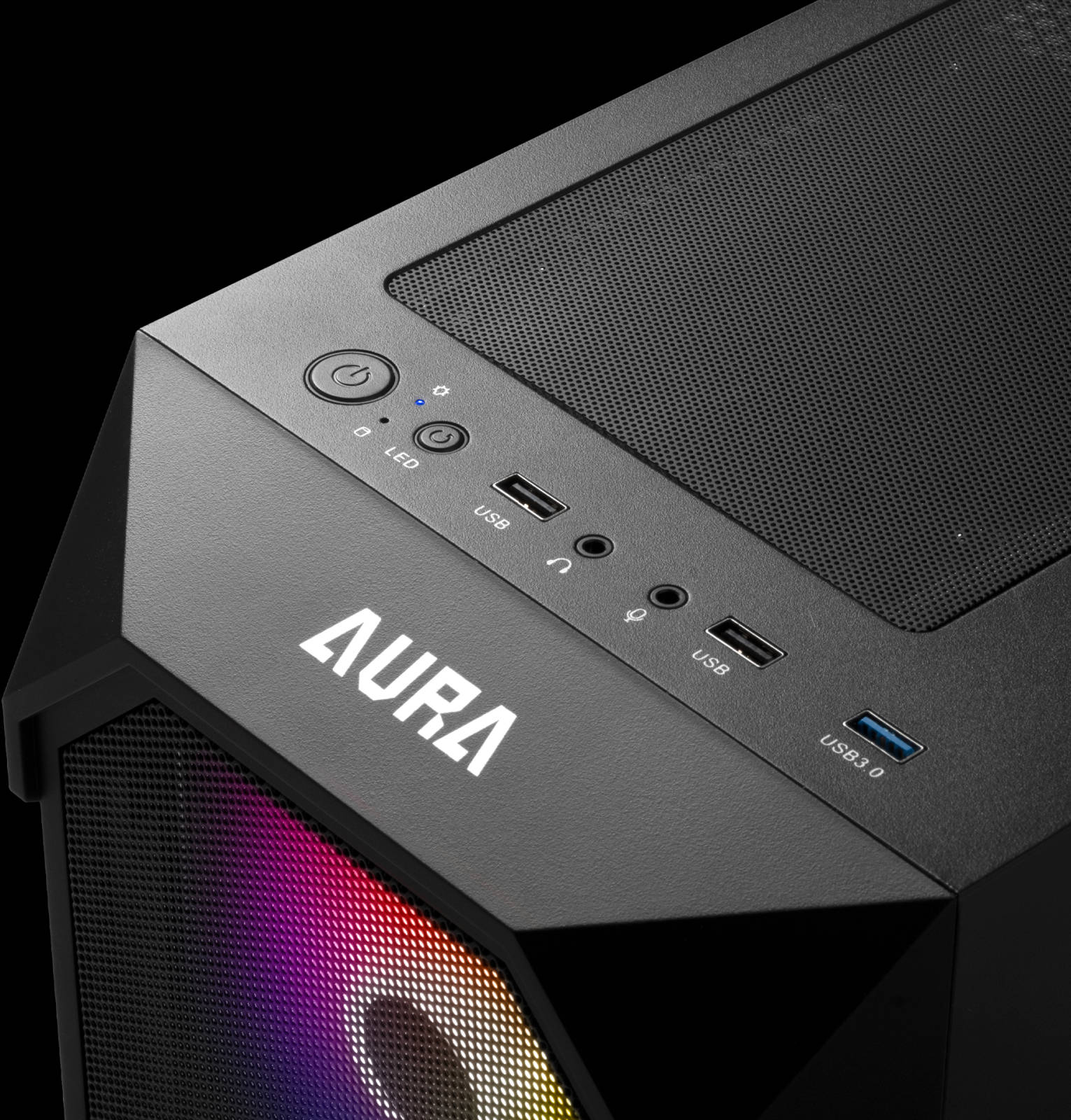 GAMDIAS GC1BK BLACK CASE | MESH FRONT | MAGNETIC DUST FILLER | 4 BUILT ...