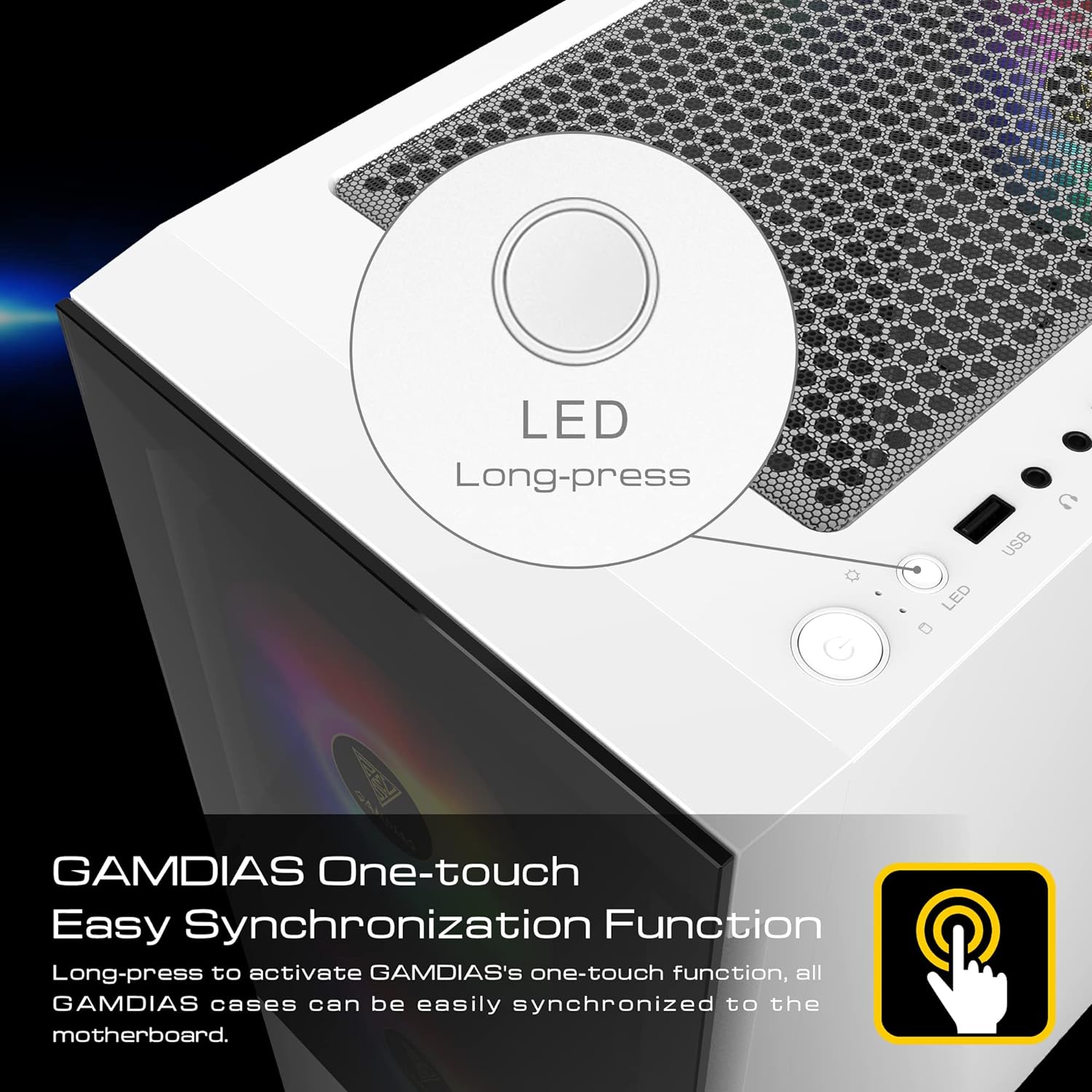 GAMDIAS GC1WH WHITE CASE | MESH FRONT | MAGNETIC DUST FILLER | 4 BUILT ...