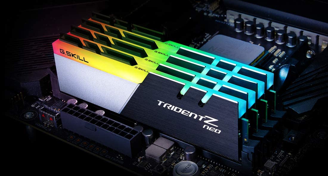 G.SKILL TRIDENT Z NEO RGB DDR4 CL18 16GB 2*8GB 3600MHZ DDR4 DUAL CHANNEL KIT RAM-MEMORY-Makotek Computers