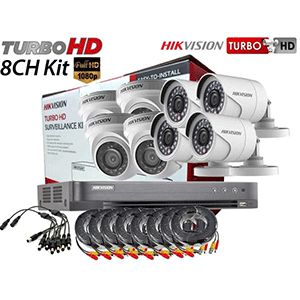 HIKVISION TVI-8CH4D4B-2MP 8CHANNEL DVR, 4X DOME, 4X BULLET CAMERA BUNDLE COMBO SET-CCTV-Makotek Computers